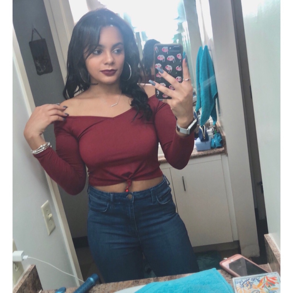Off the shoulder crop top